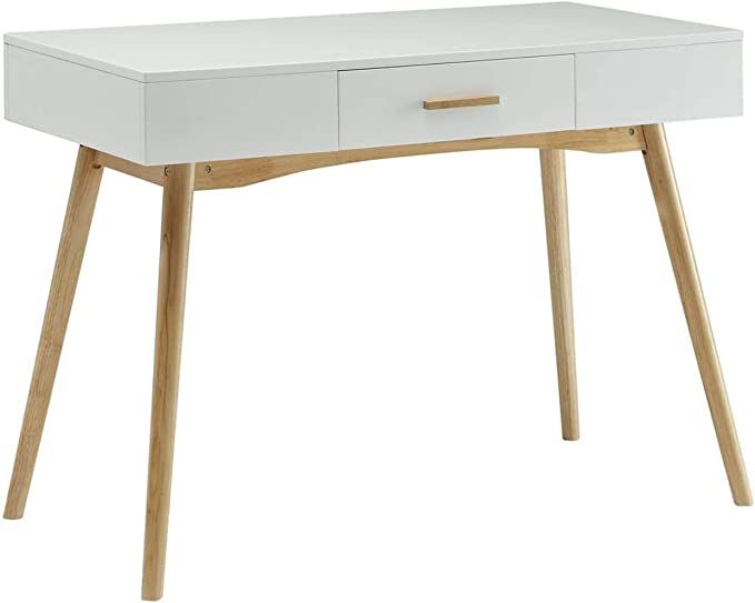 Convenience Concepts Oslo 1-Drawer Desk, White | Amazon (US)
