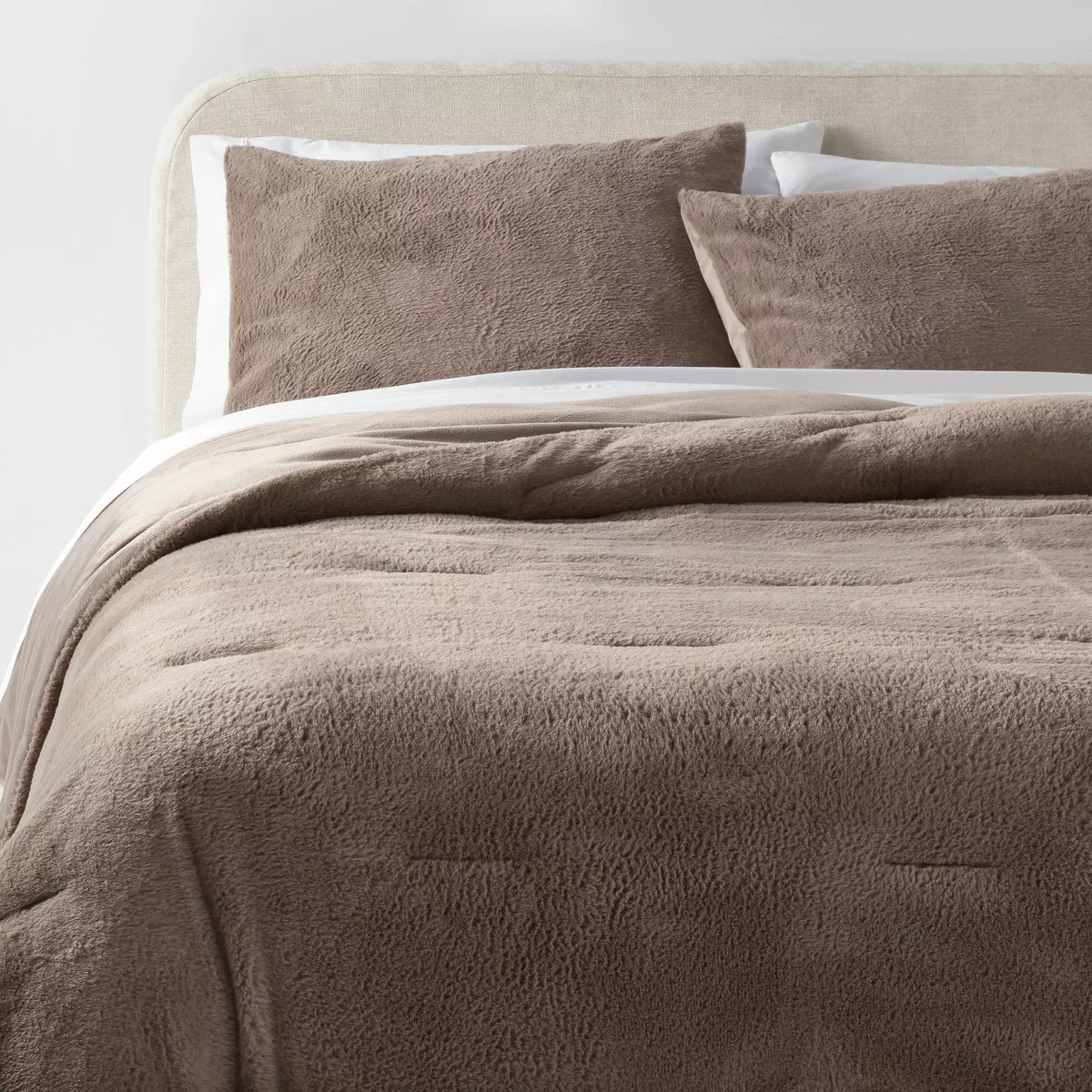 3pc Luxe Faux Fur Comforter and Sham Set - Threshold™ | Target