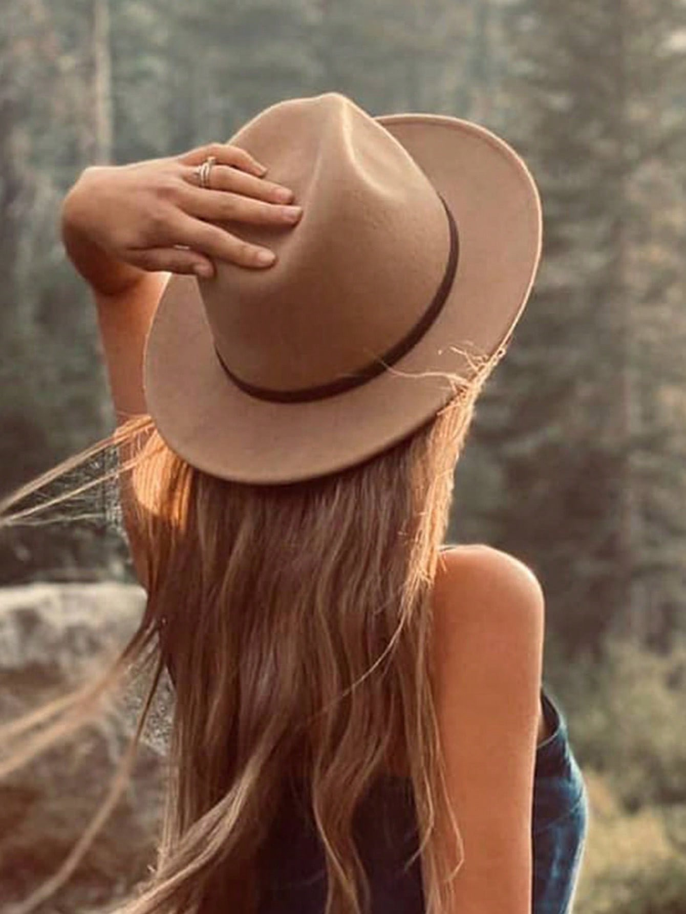 1pc 100% Sheep Wool Fedora Hat With Leather Belt, Suitable For Daily Wear | SHEIN