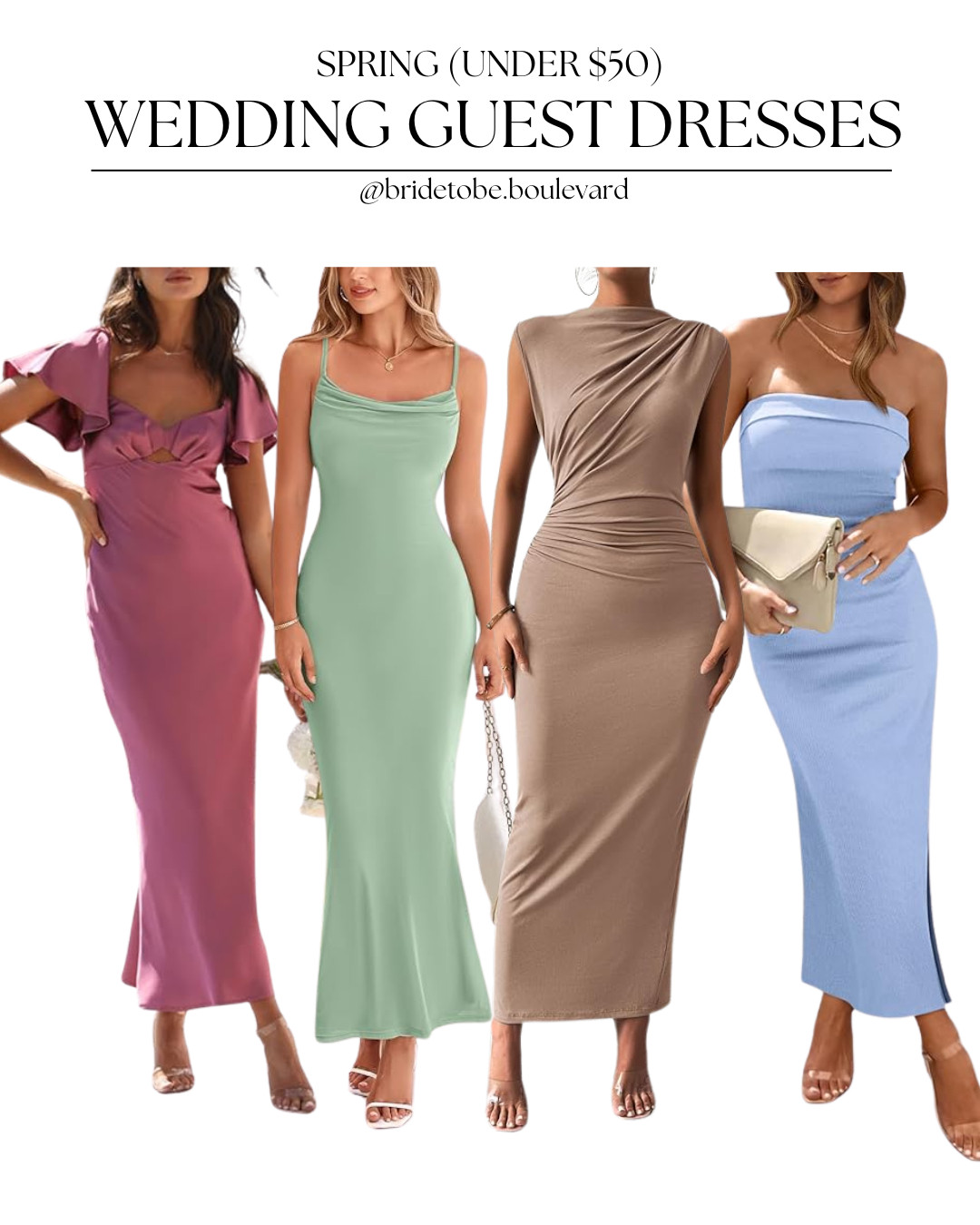 💐 Spring Wedding Guest Dresses Under $50 💐 Soft pastels and flowy silhouettes—these budget-friendly picks are perfect for a dreamy spring wedding! Look stunning without breaking the bank. Shop now! ✨ #SpringWeddingStyle #BudgetFriendlyFashion #WeddingGuestLook #LTKUnder50 

 #LTKParties #LTKFindsUnder50 #LTKWedding