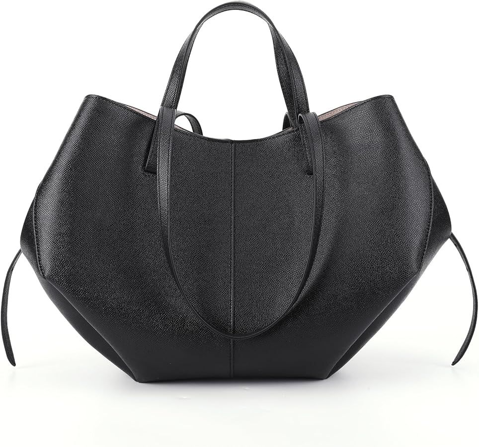 Faux Leather Tote Bag for Women Vintage Shoulder Bag Large Capacity Hobo Handbag Designer Top Han... | Amazon (US)