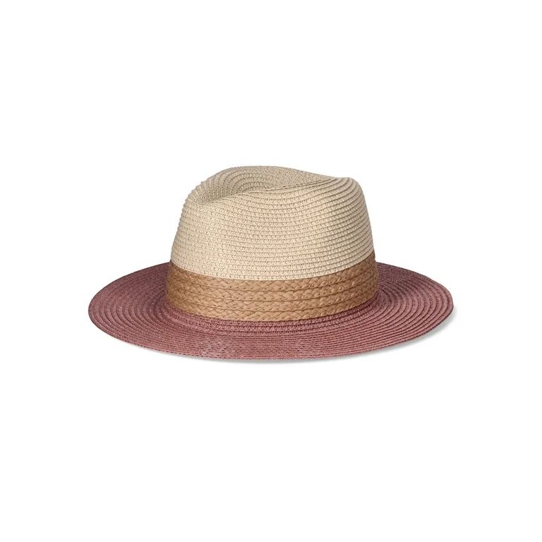 Time and Tru Time and Tru Women's Colorblock Straw Fedora (3.7)3.7 stars out of 3 reviews3 review... | Walmart (US)