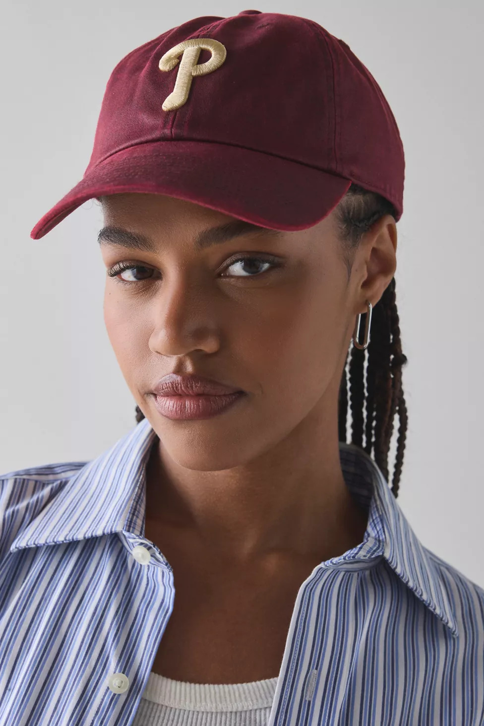 Mitchell & Ness MLB Philadelphia Phillies Logo Faux Leather Dad Hat | Urban Outfitters (US and RoW)
