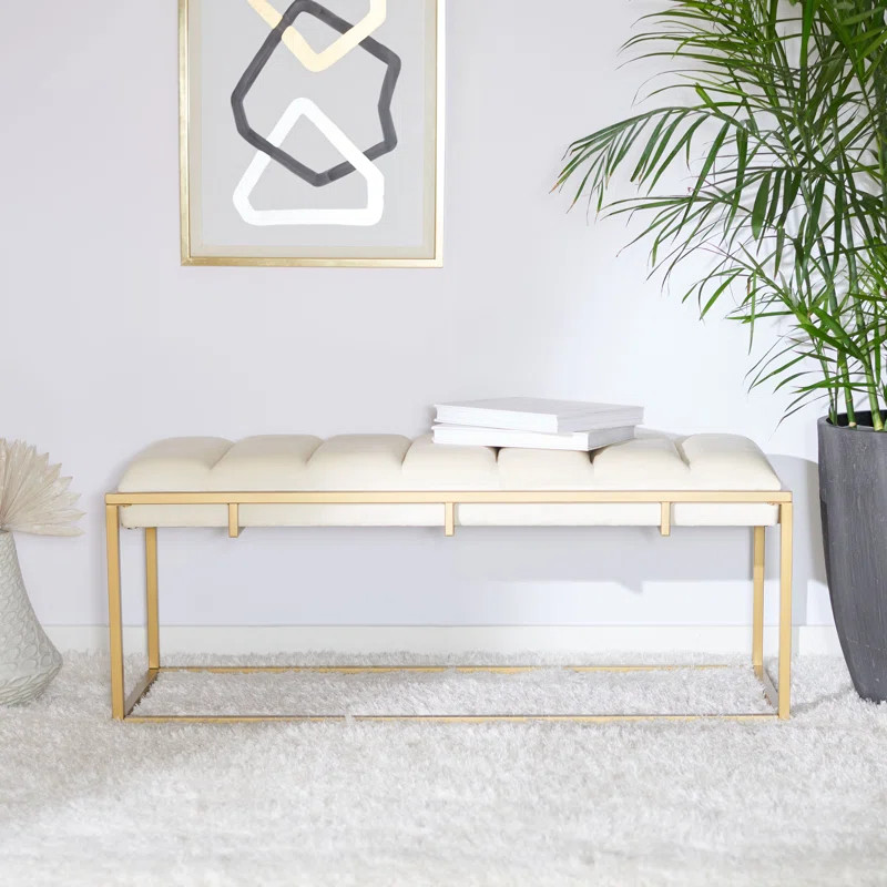 Burley Velvet Upholstered Bench | Wayfair North America