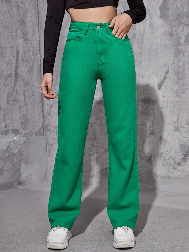 High Waist Straight Leg Jeans | SHEIN