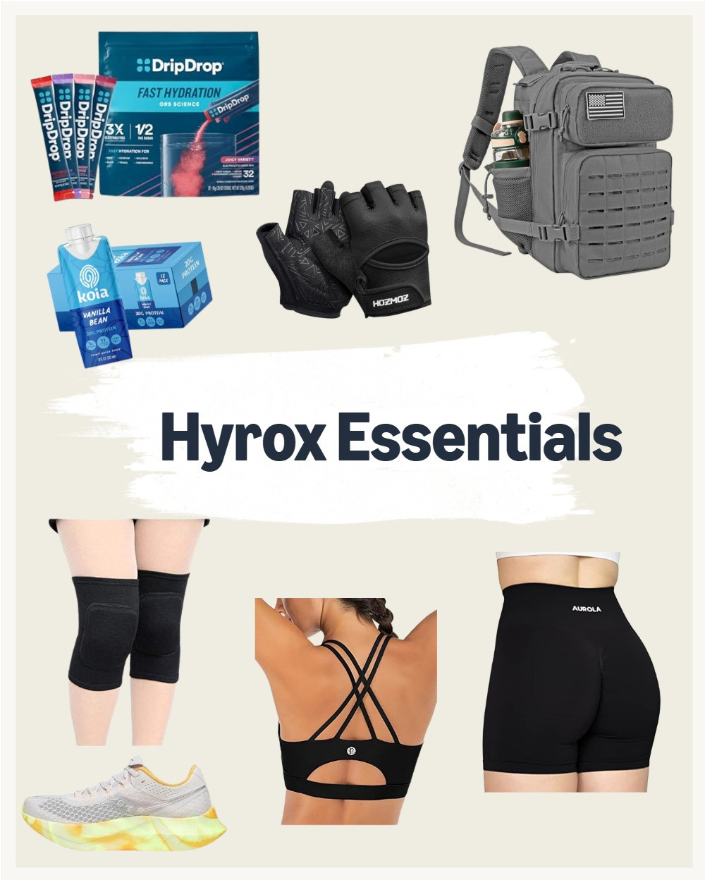 Hyrox Essentials for any woman training to compete in a Hyrox or any type of fitness competition! 

 #LTKfitnessgoals #LTKmomlife #LTKActive