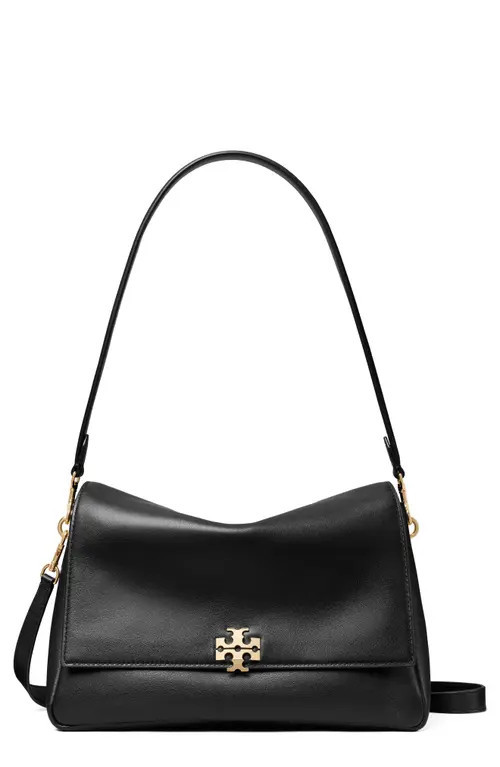 Tory Burch Charlie Leather Shoulder Bag in Black at Nordstrom | Nordstrom