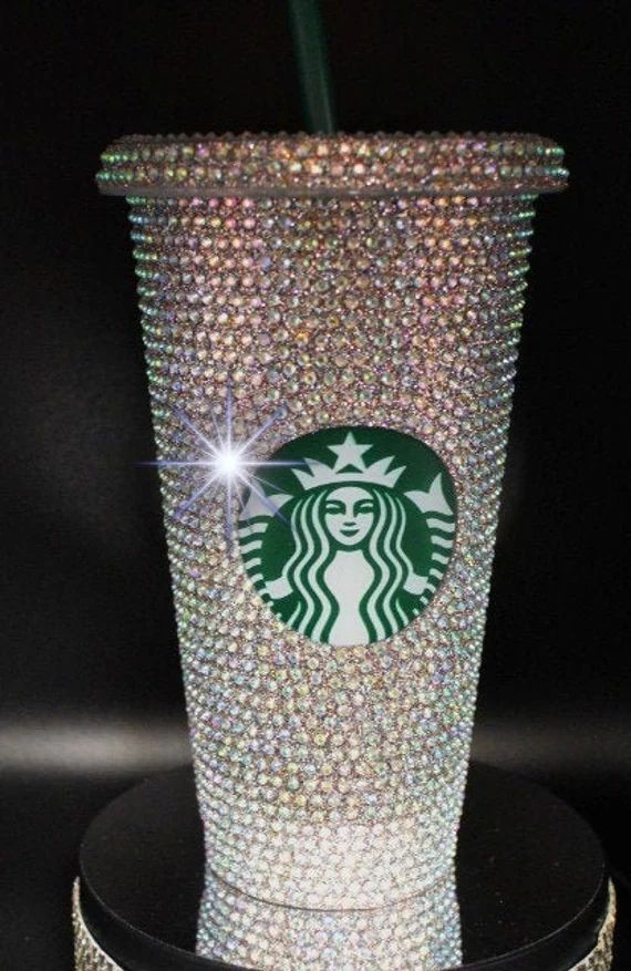 Starbucks 24 Oz Reusable Cold Cup Sparkling Crystal Rainbow | Etsy | Etsy (US)