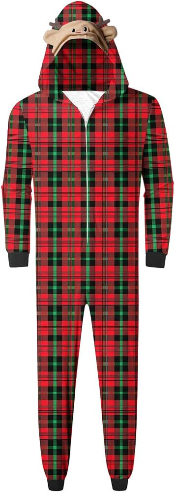 Matching Family Pajamas Christmas Plaid Sleepwear Long Sleeve One-Piece Onesie Pjs Outfit for Xma... | Amazon (US)