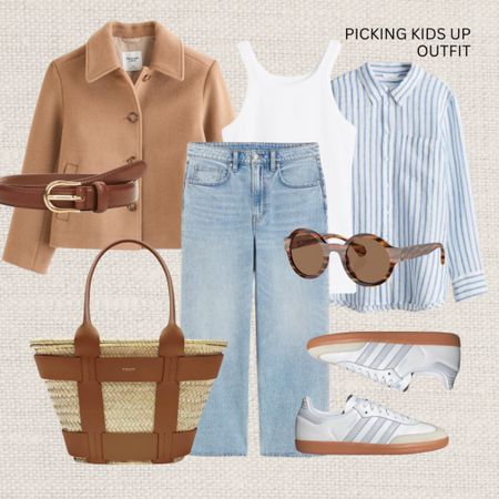 Picking up kids outfit 🚴‍♀️

‼️Don’t forget to tap 🖤 to favorite this post and come back later to shop 

Read the size guide/size reviews to pick the right size.

Casual outfit, adidas samba, striped linen shirt, tanktop, fitted ribbed tanktop, cropped jeans, wide leg jeans, raffia bag, straw bag, tote bag, spring outfit 

#LTKeurope #LTKstyletip #LTKSeasonal
