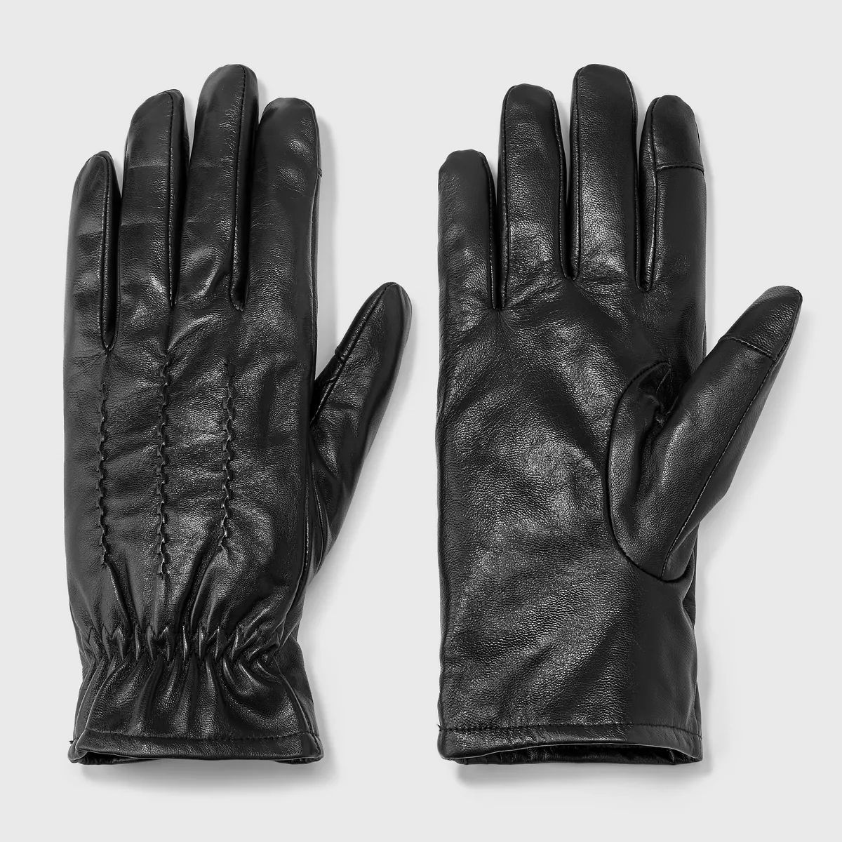 Men's Basic Triple Trim Touch Dress Gloves - Goodfellow & Co™ Black | Target