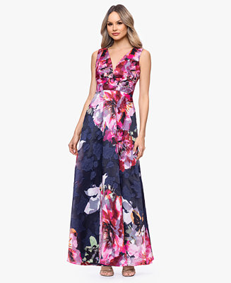 Betsy & Adam Women's V-Neck Burnout Floral Dress - Macy's | Macy's
