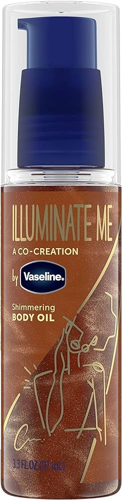 Vaseline Illuminate Me Shimmering Body Oil Created for Melanin Rich Skin, Illuminates Skin with F... | Amazon (US)