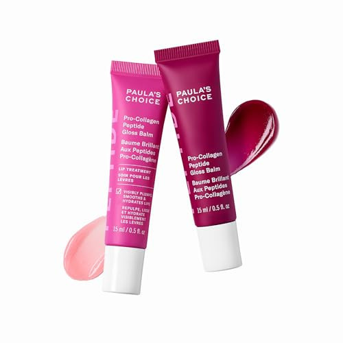 Paula’s Choice Peptide Plumping Gloss Balm Duo, Pro-Collagen Peptide Gloss Balm, One Clear & One Tinted, Plumps, Hydrates & Smooths Lips, Sheer & Glossy Finish for Fuller Lips, Cruelty-Free, Set of 2 | Amazon (US)