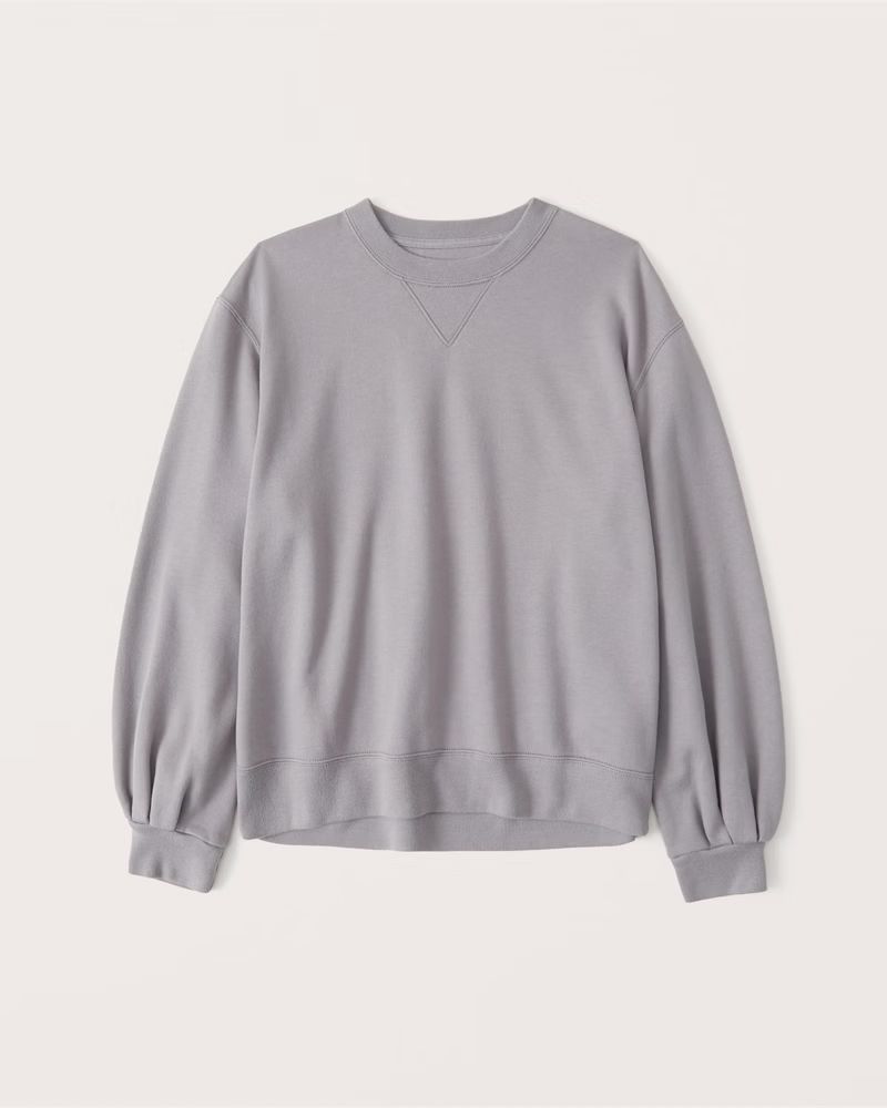 Women's Boyfriend Crew Sweatshirt | Women's New Arrivals | Abercrombie.com | Abercrombie & Fitch (US)