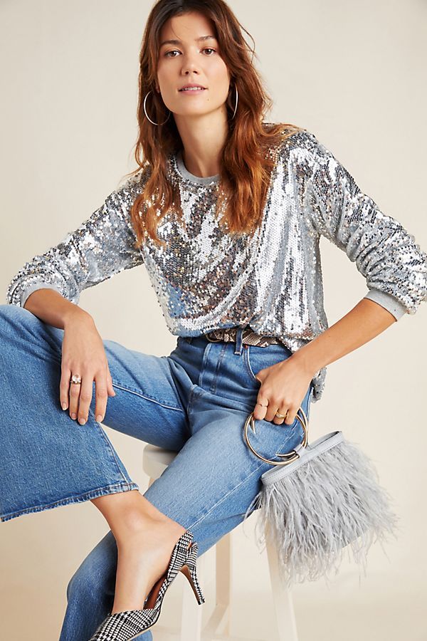 Babette Sequined Pullover | Anthropologie (US)