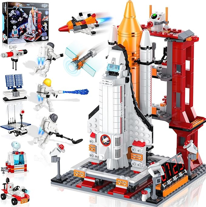 Space Exploration Shuttle Toys for 6 7 8 9 10 11 12 Year Old Kids, Girls, Boys, 12-in-1 STEM Proj... | Amazon (US)
