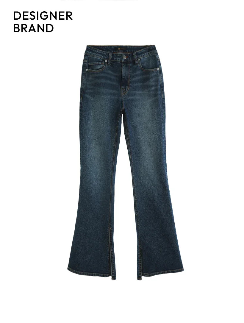 Mid-Rise Split Hem Flare Jean | 89th + Madison