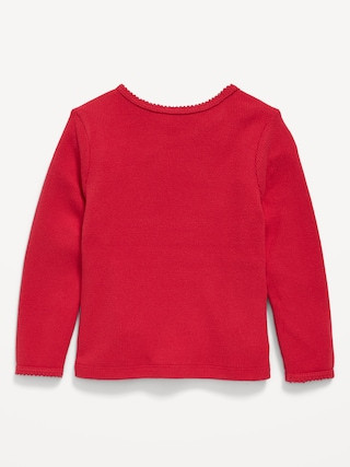 Cozy Long-Sleeve Waffle-Knit T-Shirt for Toddler Girls | Old Navy (US)