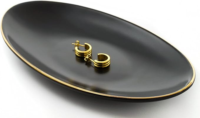 Ceramic Key Bowl for Entryway Table, 7 x 4" Key Dish Tray Catch All Bowl, Small Decorative Bowl f... | Amazon (US)