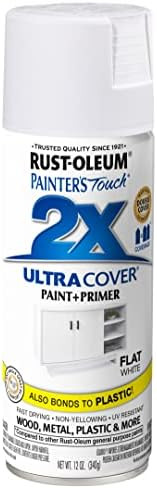 Rust-Oleum 249126 Painter's Touch 2X Ultra Cover Spray Paint, 12 oz, Flat White | Amazon (US)