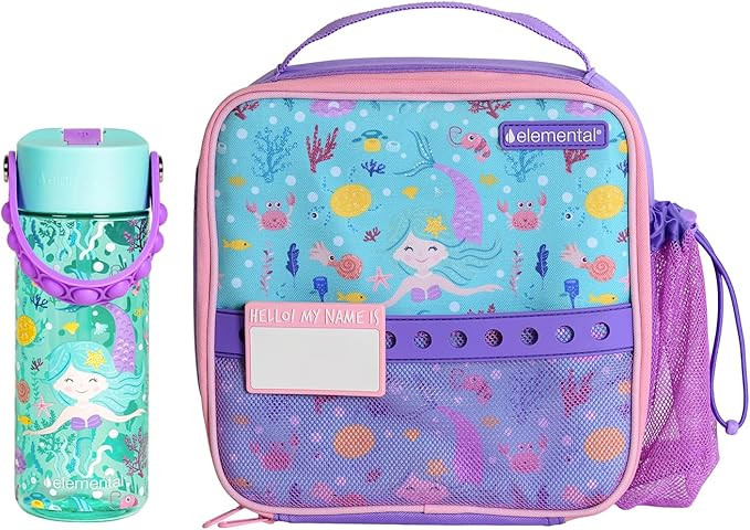 Elemental 18oz Splash Kids Water Bottle & 3L Lunch Bag, BPA‑Free Tritan Water Bottle with Straw... | Amazon (US)