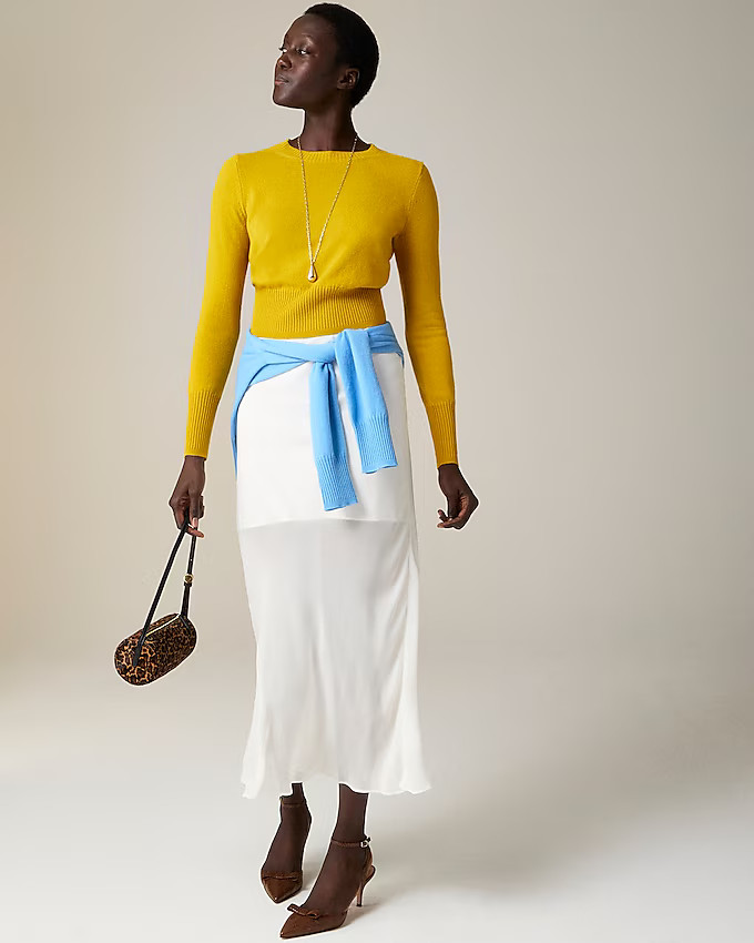 Cashmere shrunken crewneck sweater | J. Crew US