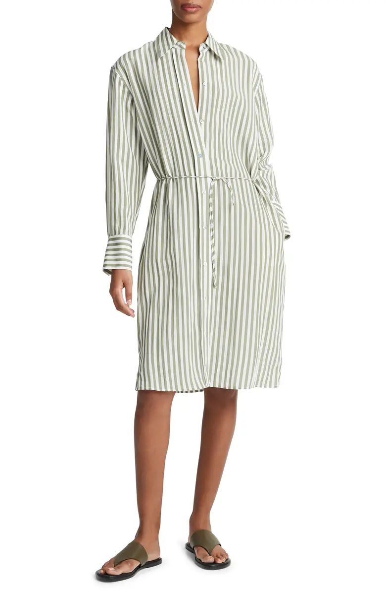 Vince Coast Stripe Tie Waist Shirtdress | Nordstrom | Nordstrom