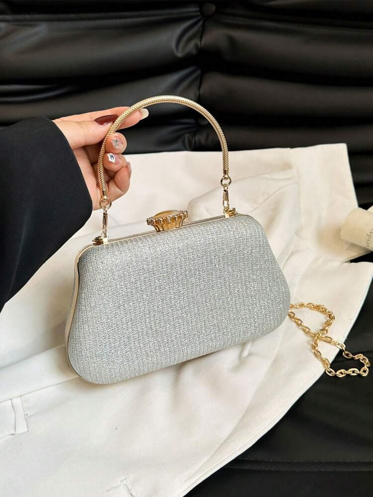 Elegant Luxury Wedding Clutch Bag, Unique Sparkling Shoulder Bag/Crossbody Bag For Women | SHEIN