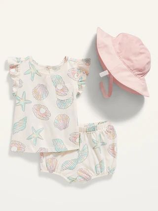 3-Piece Top, Bloomers and Hat Set for Baby | Old Navy (US)