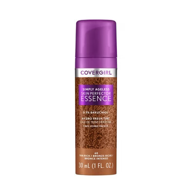 COVERGIRL Simply Ageless Skin Perfector Essence Vegan Foundation - 65 Tan Rich - 1 fl oz | Target