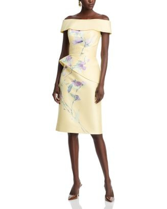 Teri Jon by Rickie Freeman Mikado Floral Peplum Dress | Bloomingdale's Women | Bloomingdale's (AU)