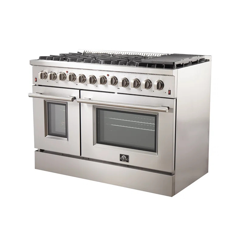 Forno 48" 7 Cubic Feet Dual Fuel Freestanding Range | Wayfair North America
