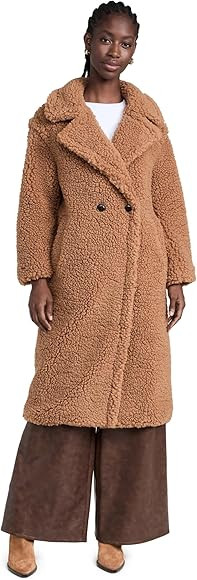UGG Women's Gertrude Long Teddy Coat | Amazon (US)