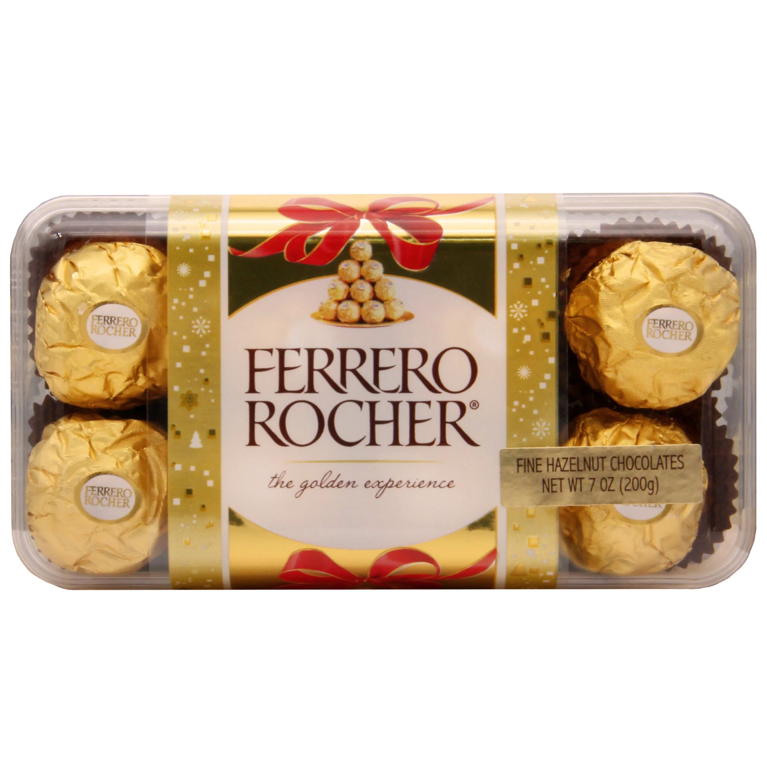 Ferrero Rocher Fine Hazelnut Milk Chocolate, 16 Count, Chocolate Christmas Candy Gift Box, Great ... | Walmart (US)