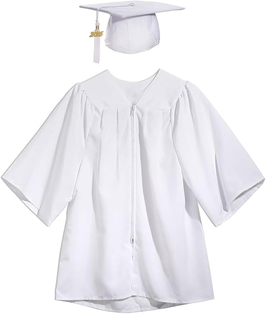 Preschool and Kindergarten Premium Matte Graduation Gown, Cap, Tassel and 2025 Charm Sets | Amazon (US)