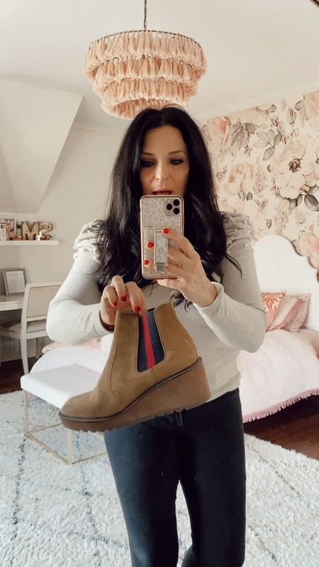 Gemma boots suede boot with elastic stretch beige from Cecelia New York 25% off! 

#LTKGiftGuide #LTKshoecrush #LTKsalealert