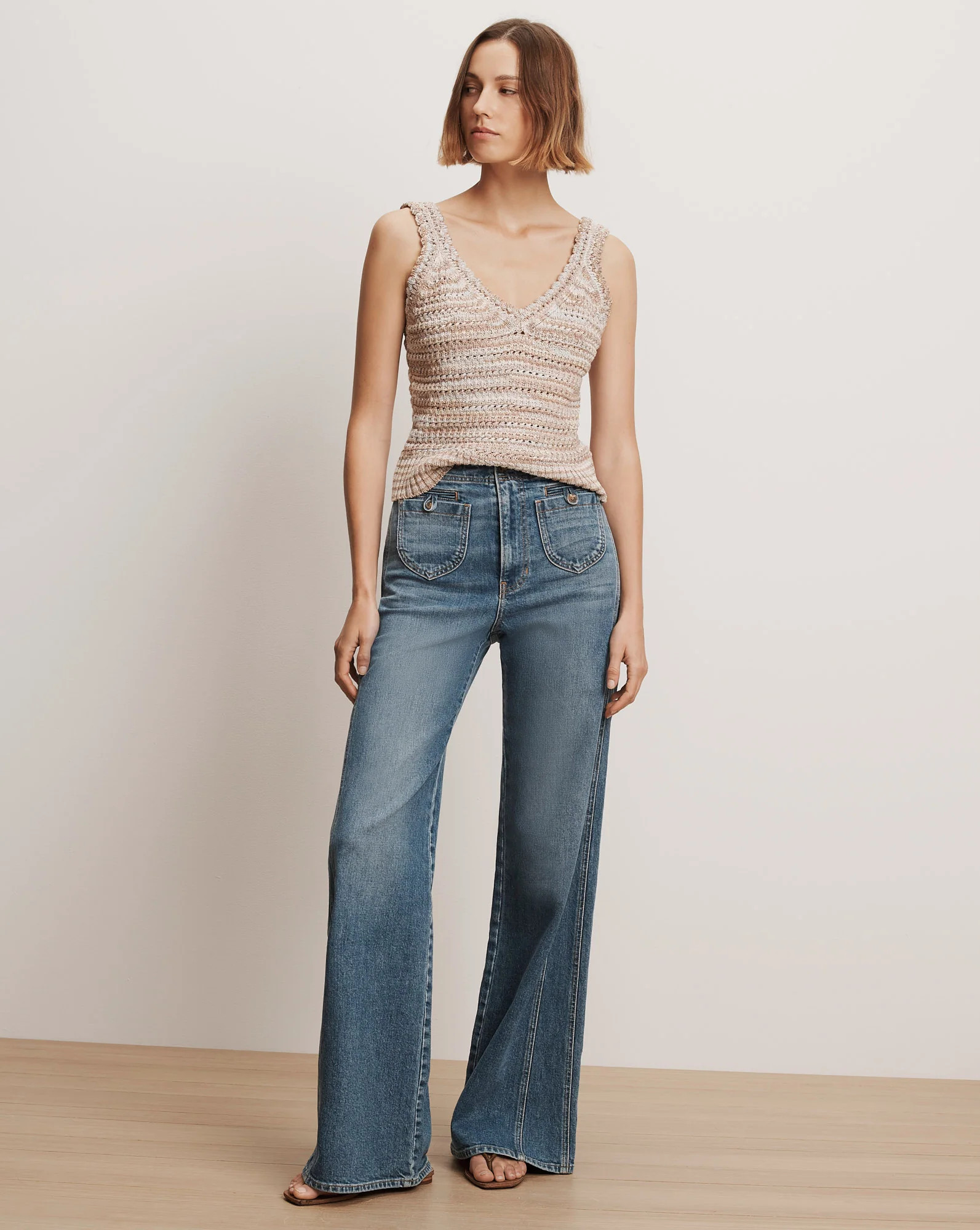 Taylor Godet Wide-Leg Jean in Sneak Peek | Veronica Beard | Veronica Beard