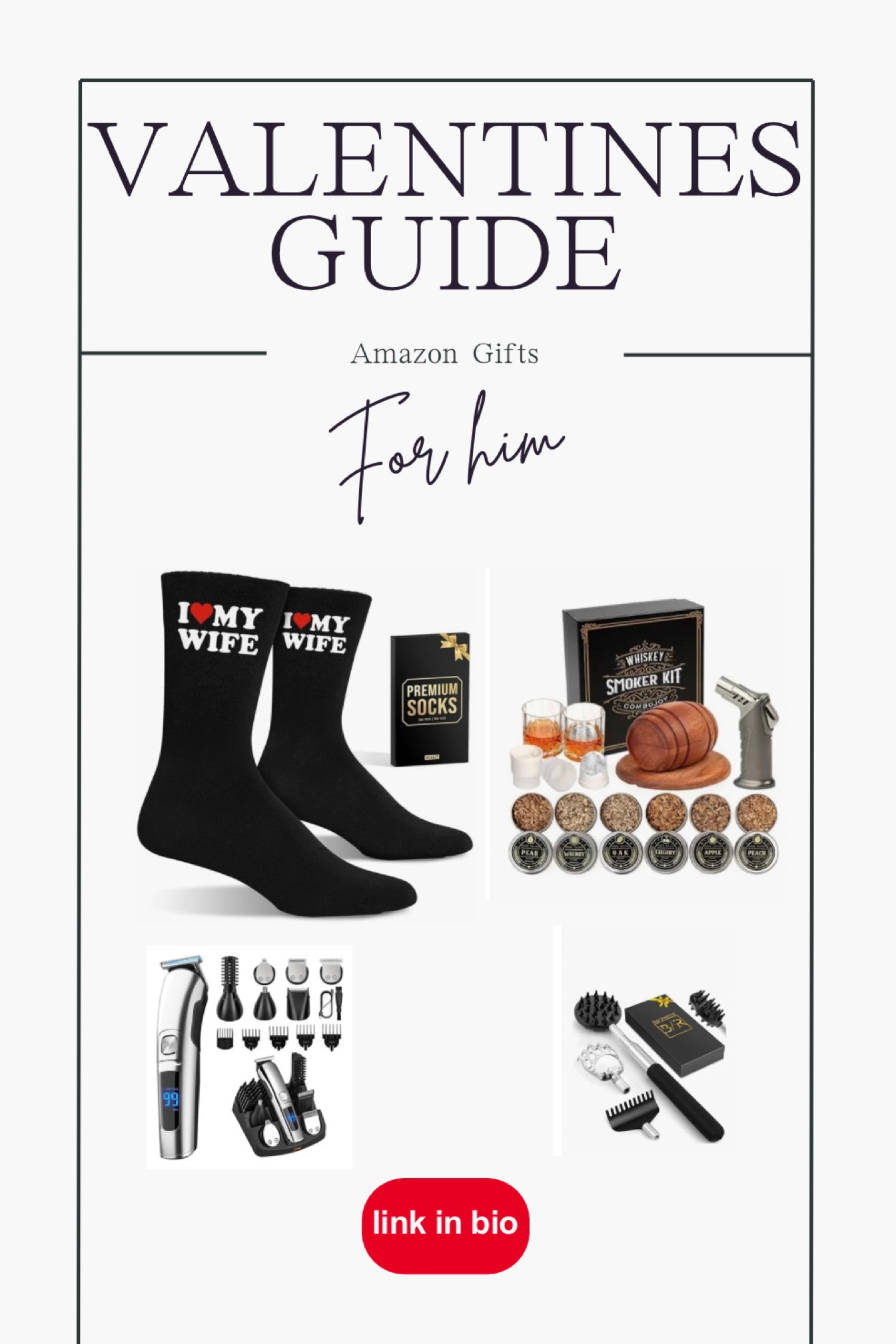 Valentines Day gift guide on Amazon. Link in bioo

#LTKGiftGuide #LTKSaleAlert #LTKMens