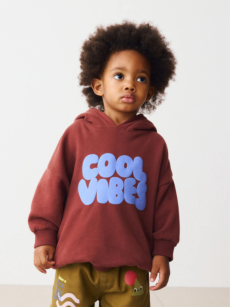 Burgundy Red Long Sleeve Printed Hoodie (3mths-7yrs) | Next US