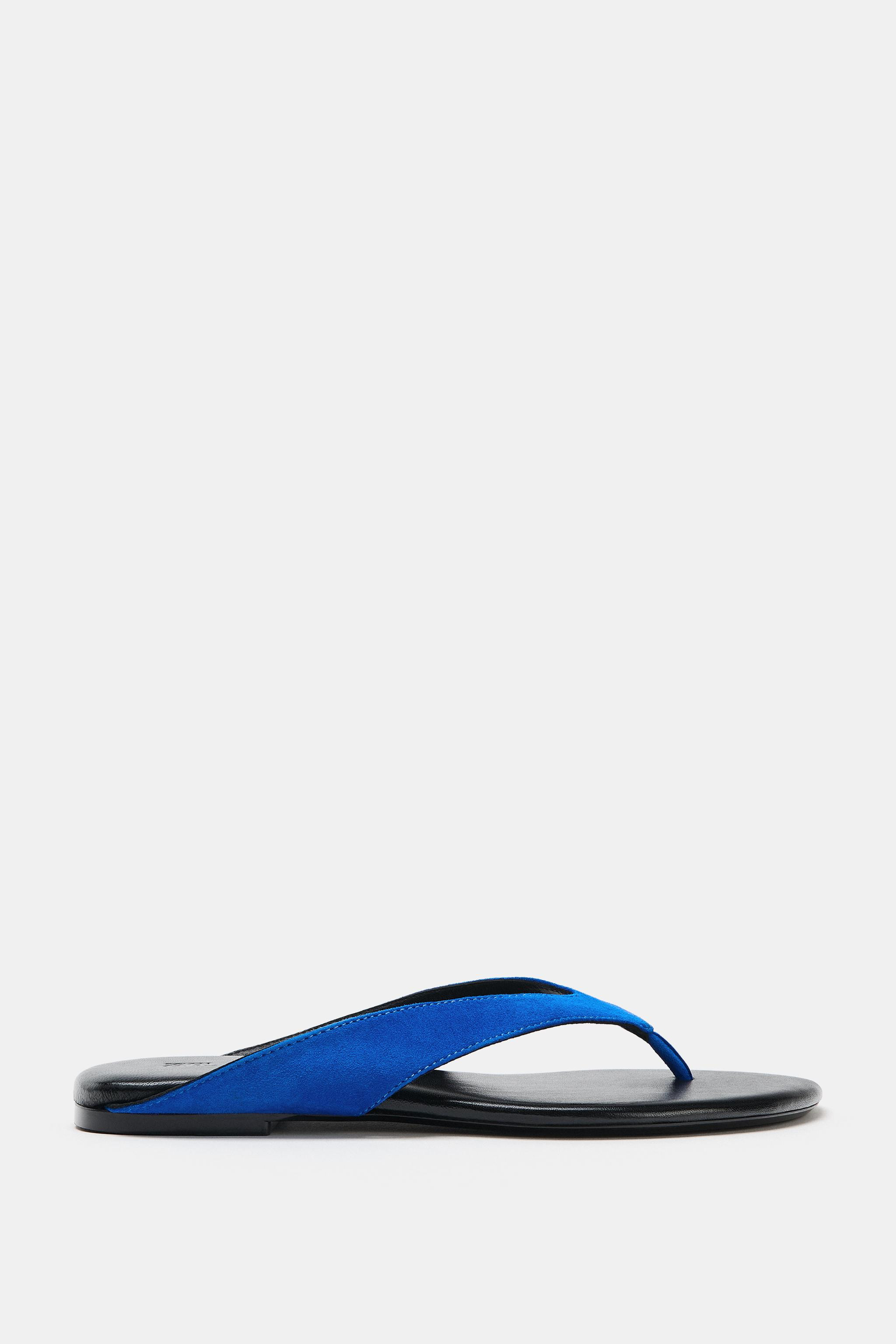 FLAT LEATHER SANDALS | Zara UK