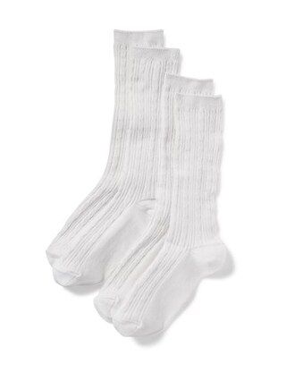 Old Navy Knee High Uniform Socks 2 Pack For Girls Size L - Bright white | Old Navy US