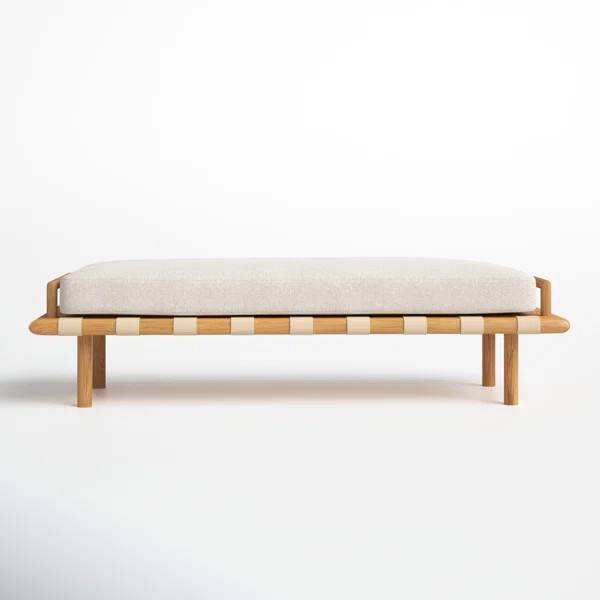 Sveta Linen Blend Upholstered Bench | Wayfair North America