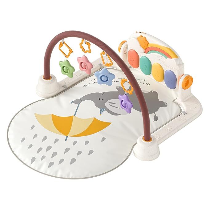 TUMAMA Kick and Play Piano Baby Gym,Baby Activity Play Gym,Early Development Playmats Toy Christm... | Amazon (US)