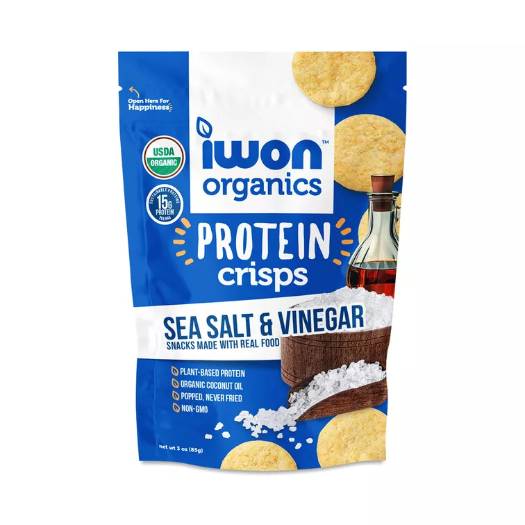 IWON Organics, Organic Protein Crisps, Salt & Vinegar | Thrive Market