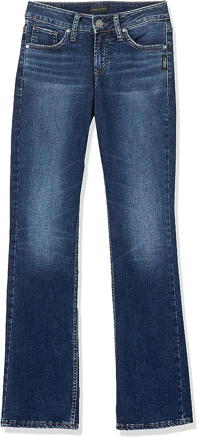 Silver Jeans Co. Women's Suki Curvy Fit Mid Rise Slim Bootcut Jeans | Amazon (US)