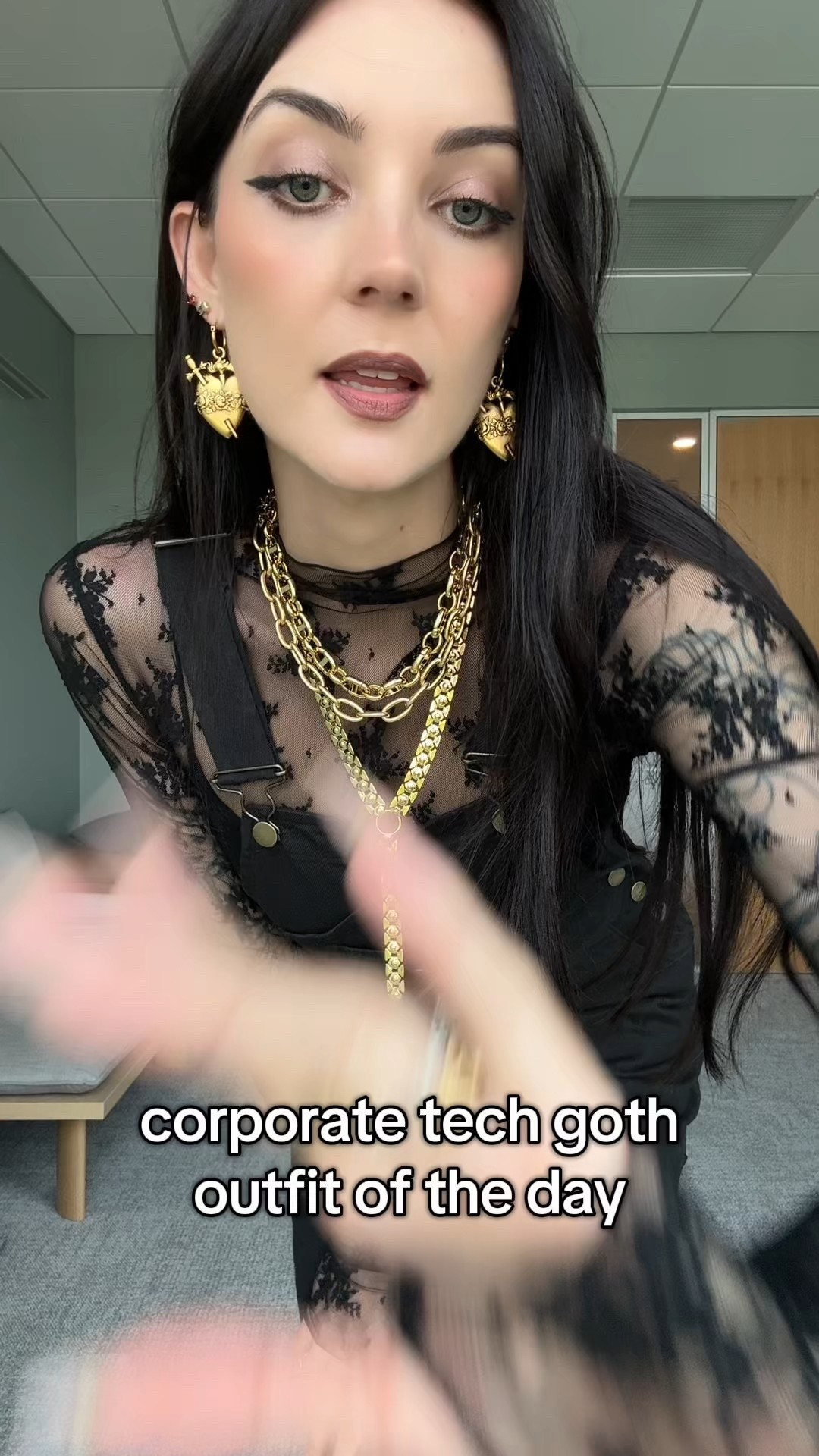 office tech worker goth outfit 🖤 workwear style, corporate goth 

#LTKootd