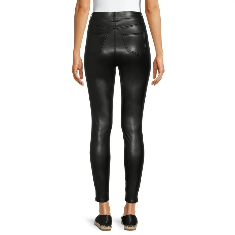 Time and Tru Women's Faux Leather Jegging | Walmart (US)