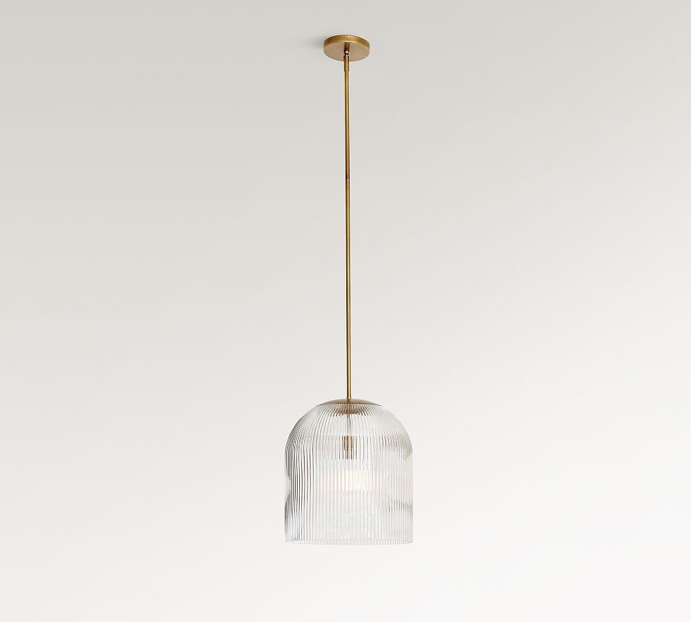 Cooper Ribbed Glass Pendant (10"-14") | Pottery Barn (US)