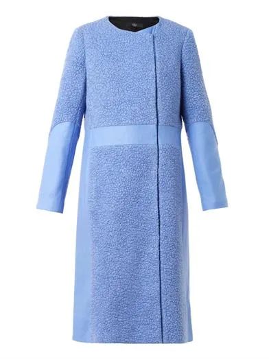 Textured and panelled wool-blend coat | Matches (UK)
